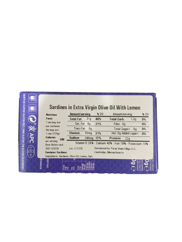 Manná Sardines in Extra Virgin Olive Oil with Lemon - 6 Pack - TinCanFish